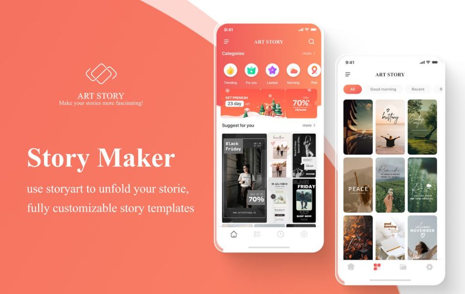 Art Story Maker is an app for creating layout IG story