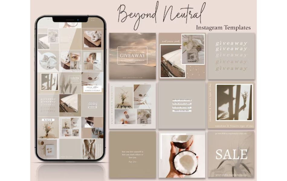 Overview of etsy instagram templates