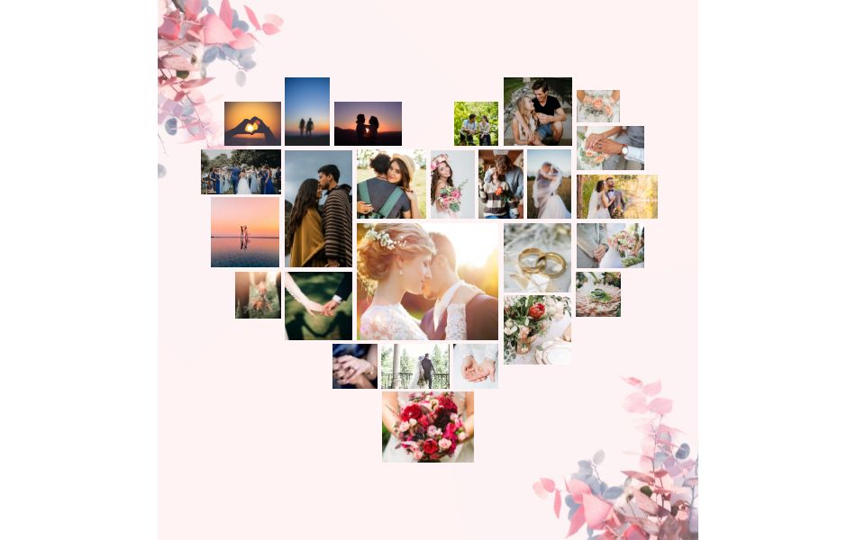 Heart-shape layout for INstagram template