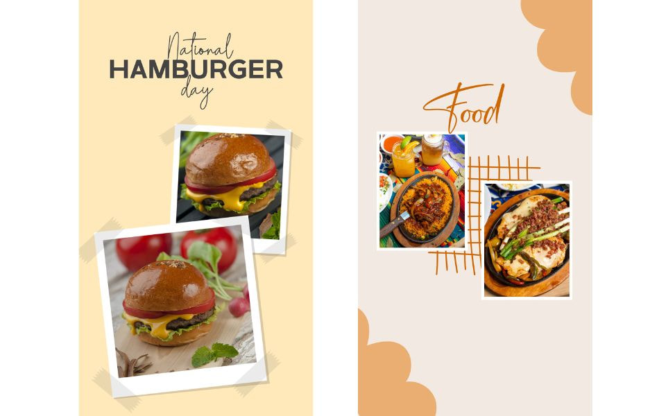 Instagram story 2 photos food template