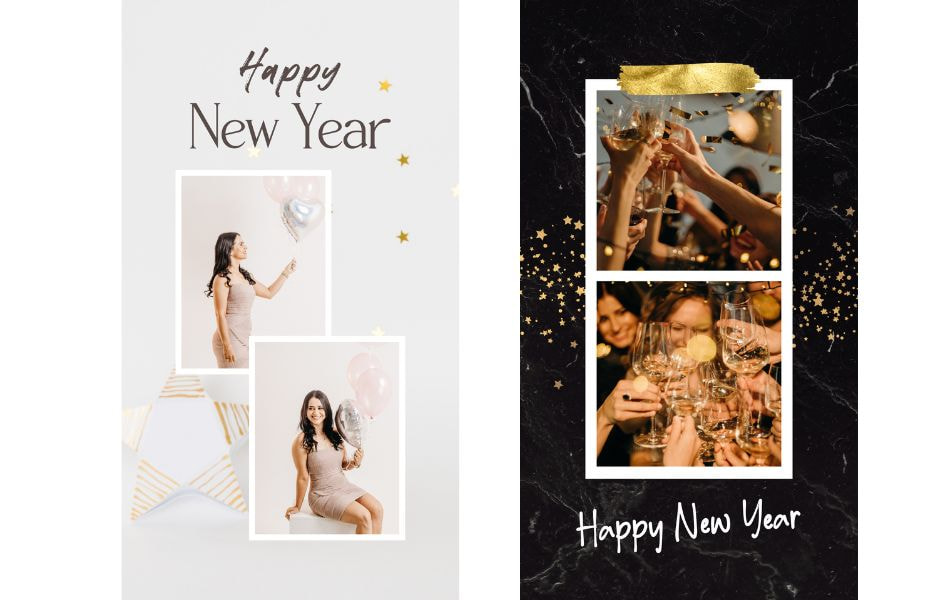 2 Photo template new year topic