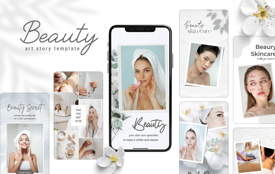 Beauty templates for business from Art Story Maker