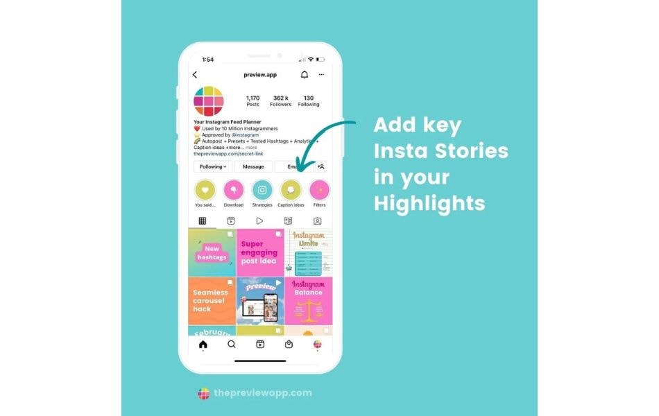 Approach for Managing Instagram Story Highlights